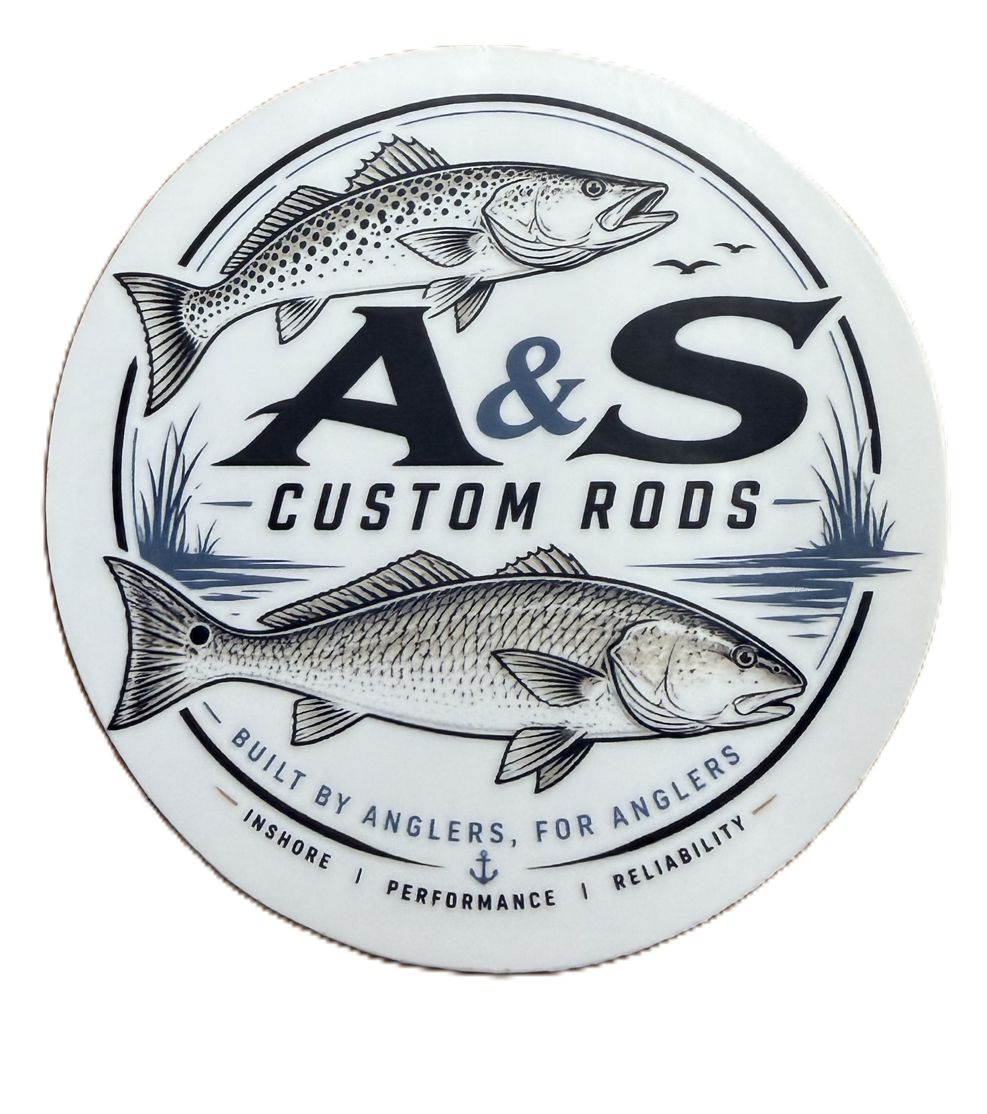 A&S Custom Rods Circle Sticker